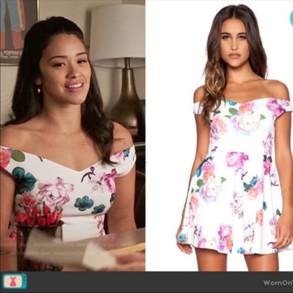 NWT Mink Pink Neon Nature Floral Fit & Flare Dress